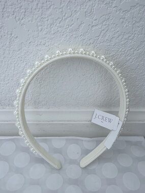 NWT J. Crew Ivory Pearl Headband